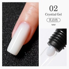 美麗佳人 AS快速水晶延長膠，12色可選，30ml大容量，新手適用，隔日到貨, 1個, 02乳白色-AS延長膠(30ml)