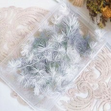 台灣出貨 裝飾 幹花束 花束永生花干花蓬萊松小份做手工禮物浮游暴力熊配草配屬情人母親節日, 灰白漸變約4克左右