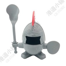 創意騎士蛋托 早餐雞蛋托戰士 兒童水煮蛋放置 蛋盒廚房用品 雞蛋盒 帶勺子湯匙 水煮雞蛋 雞蛋杯 白煮蛋 (台灣現貨), 1個, 騎士