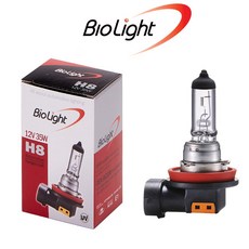 바이오라이트 자동차 전구. 12V.24V.전조등.안개등.H7.H4.H8.881.헤드램프.포그램프.헤드라이트.할로겐전구, 1개, H8 12V35W