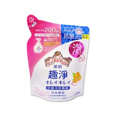 日本獅王 趣淨 柑橘香 洗手慕斯 補充包 200ml, 1個
