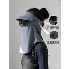 AQUAPLAY 防曬面罩，露鼻透氣設計，全方位臉部頸部遮陽，騎車通勤適用