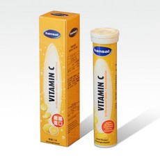 德國賀壽hansal發泡錠(五種口味)(20錠)買2送1，補充維他命C、鋅、鈣、全素鐵，增強免疫力, 1個, C發泡錠(檸檬口味)-下單2送惠幼電解