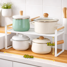 하스몰 모던감성 다용도 주방 씽크대 정리 미니 선반, 1단, 화이트