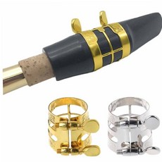 용품 리가쳐 클라리넷 알토 색소폰 금관악기 마우스피스 음 79000EA 1EA, 실버 BL08137