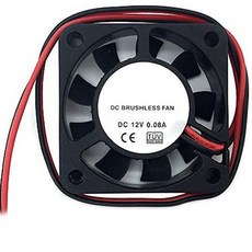 (1+1) FAN 쿨러 팬쿨러 DC12V 0.1A YM1204PKS3 벌크포장, 2개, 블랙