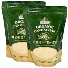 이가네 비정제 유기농 원당 황설탕 1kg x 2개 이타자 사탕수수 원당