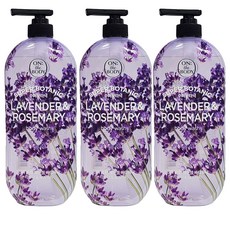 온더바디 수퍼보타닉 바디워시 라벤더 앤 로즈마리향, 900ml, 3개