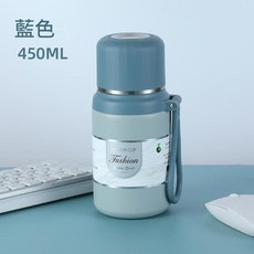 316不鏽鋼 手提大容量 便攜 保溫杯, 藍色450ml, 1套, 650ml