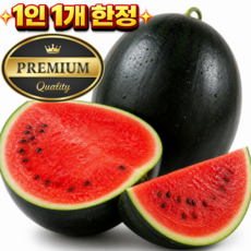 [한정수량] 프리미엄 초고당도 꿀 흑수박, 1개, 4~5kg