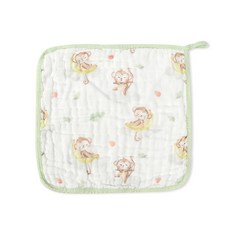 PUCH 六層紗布口水巾, 1個, 香蕉猴