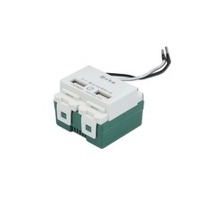 朝日電工 P-USB-UR01 埋入式雙USB智慧快充暗插座 USB座 USB模組 USB面板模組 插座模組 電源座, P-USB-UR01 (白色)