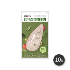 하림e닭 수비드닭가슴살바질앤올리브 115g 10봉, 하림이닭 수비드닭가슴살바질앤올리브 115g