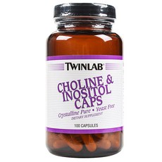 TWINLAB 膽鹼和肌醇膠囊, 100顆, 1罐