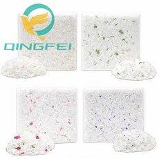 QingFei 花草紙棉 445g 純木漿 小寵墊材 倉鼠紙棉, 1個, 純白(無味)