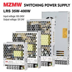 초박형 스위칭 전원 공급 장치 산업용 SMPS LRS-350 LED 변압기 LRS-200 AC 110V220V to DC 35W 50W-350W 400W 12V 24V, [01] 24V용, [10] 75W, 1