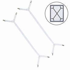 라라민 침대시트 고정집게 패드 커버 고정 클립, 1세트, 롱 화이트