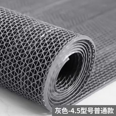 加厚塑料防滑門墊 廚房浴室地墊, 1個, 中厚4.5毫米--灰色,62x33--釐米, 灰色, 中厚4.5毫米