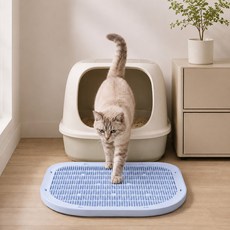 캣도그 고양이 화장실 사막화방지 모래패드 벌집매트, 1개, 블루