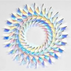 Riandiant 컬러 플렉시 무지개 사각형 공예 릴 빛깔의 유리 키체인 시트 DIY, 20Pieces Per Pa 2, 30x50x m