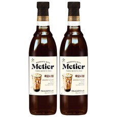 메티에 흑당시럽, 750ml, 2개