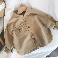 小不點兒 男童長袖上衣 刺繡棉布襯衫 春季新款 輕薄透氣