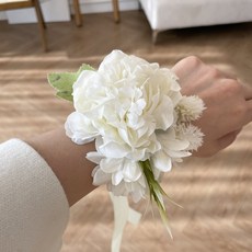 新娘送禮人造花膏混合花手鍊 2p, Cream Mix