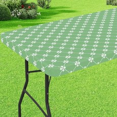 방수 탄성 직사각형 캠핑 테이블보 가장자리 스크래치 방지 테이블 커버 세탁, 25. Green-29.53x47.24in