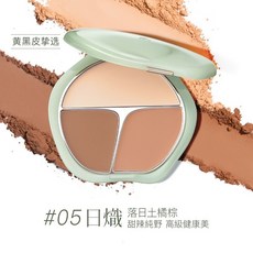 肥四 贈拇指粉撲 TIMAGE 彩棠爭青流玉三色腮紅盤 膨脹色收縮色, 1個, #05日熾