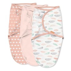 Ingenuity SwaddleMe 오리지널 포대기 100% 면 수면 개선 및 놀라운 반사 진정 0-3개월 1.0 TOG 2팩 아기 포대기 담요 - 피카부 나무늘보, Cloral Days 3-pack