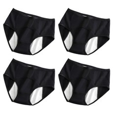 Tone Sunday 罩衫棉質衛生內褲 4 件套, 黑色黑色黑色黑色