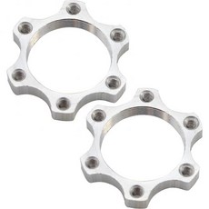 일반 2개 세트 자전거 무료휠 나사형 허브 디스크 브레이크 로터 알루미늄 합금 6개 볼 플랜지 어댑터 변환 44mm1.73인치 액세서리 은색 zxcdslw001, 일반 2개 세트 자전거 무료휠 나사형 허브 디스크 브레