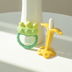 앙쥬 치발기 + 링 치발기 2종, 1개, 완두콩링, 3D포도