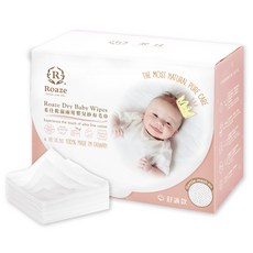 柔仕 Roaze 乾濕兩用嬰兒紗布毛巾 舒適款 44858, 1個, 160抽1盒, 160張, 1g