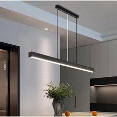 LED 팬던트 라인조명 주광색 무타공 직부형 인테리어 식탁등 거실 주방 일자 40W 1000mm, 백색, 1000mm(후렌치600mm포함)