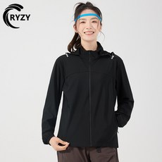 RYZY 防曬衣外套 UPF50 夏季戶外輕量防曬衣男女款防紫外線冰感透氣, 【女款】黑色,M