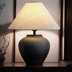 일본 스타일 믹 테이블 램프 침실 거실 호텔 조명 블랙 35 x H39cm 국가 표준 플러그