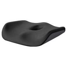 YORI 優里 9D獨家訂製坐墊 黑色 記憶棉 聚酯纖維, 1個