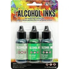 드로잉잉크 레인저 팀 홀츠 - 알코올 잉크 3PKG 민트/그린 스펙트럼, 드로잉잉크 레인저 팀 홀츠 - 알코올 잉크 3PKG 민