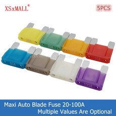 5PCS 대형 보험 플러그 인 삽입 크세논 라이트 트럭 보트 자동차 자동차 맥시 블레이드 퓨즈 20A 30A 40A 5, 01 Maxi Blade Fuse, 01 20A