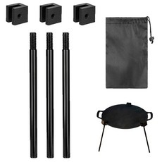 LynsaTac 휴대용 삼각대 냄비 스탠드 접이식 캠핑 조리기구 알루미늄 합금 스토브 지지대 휴대용 가방 포함 13cm/21.5cm 높이 옵션 (5.11인치), 8.46 Inches