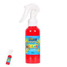 미술놀이 스프레이 물감 슈팅 컬러 120ml (형광빨강), 1, 1