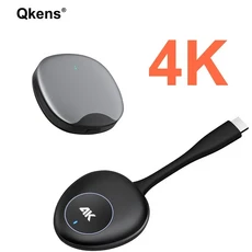카플레이 어댑터4K 50m 무선 HDMI 송수신기 확장 디스플레이 어댑터 카메라 DVD 노트북 PC에서 TV 모니, 01 Black