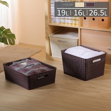 KEYWAY聯府藤藝收納籃 台灣製 換季收納 玩具收納 藝文空間 臥室 客廳 衣櫃藤紋 KGB105106107, KGB105,深咖啡色