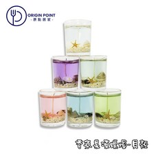 ORIGIN POINT 原點居家 夢幻香氛貝殼果凍蠟燭, 1個, 綠色-青蘋果樂園