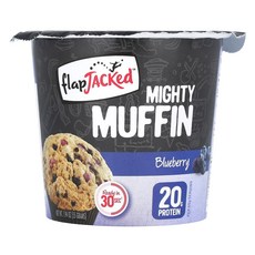 플랩잭트 마이티 머핀 블루베리 1.94 oz (55 g) FlapJacked Mighty Muffin Blueberry 1.94 oz (55 g), 55g, 1개