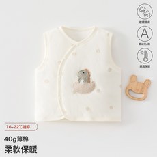 DFMEI 嬰兒純棉夾棉馬甲 側開扣保暖背心