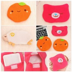 캐릭터 핫팩 주머니 손난로지갑 파우치 (Araium), 01 A.핫팩주머니(오렌지)