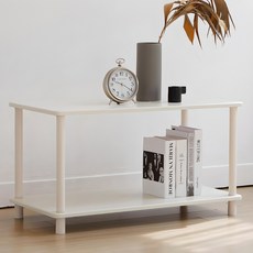 Tres Belle STAY 展示櫃立式層架, 象牙白, 2層