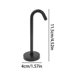 코끼리 코 모양 천장 걸이 키 가방 수건 보관용 고하중 캐비닛 바닥 후크, 1개, B. Black Long, 1. 1PC